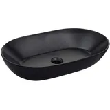 Schöner Wohnen Aufsatz-Waschbecken Sati 60 cm x 42 cm Mattschwarz