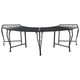 vidaXL Baumbank 160 x 80 x 44 cm Schwarz