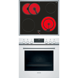 SIEMENS EQ521KA01W iQ500 (Backofen), iQ300 (Kochfeld), Einbauherdset (Elektrokochfeld, A, 71 l)