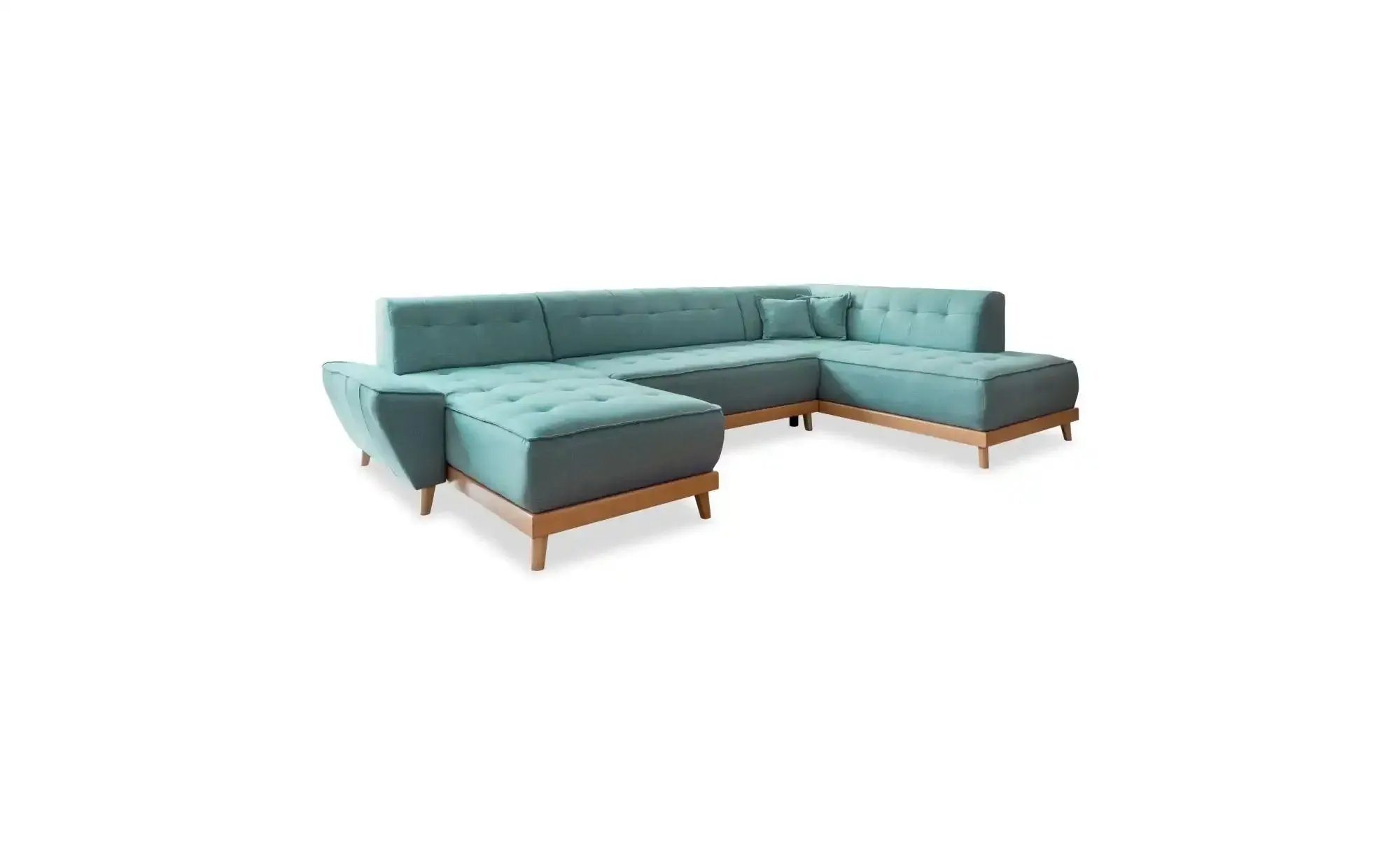 Miuform Wohnlandschaft mit Schlaffunktion Dazzling Daisy , türkis/petrol , Maße (cm): B: 330 H: 77