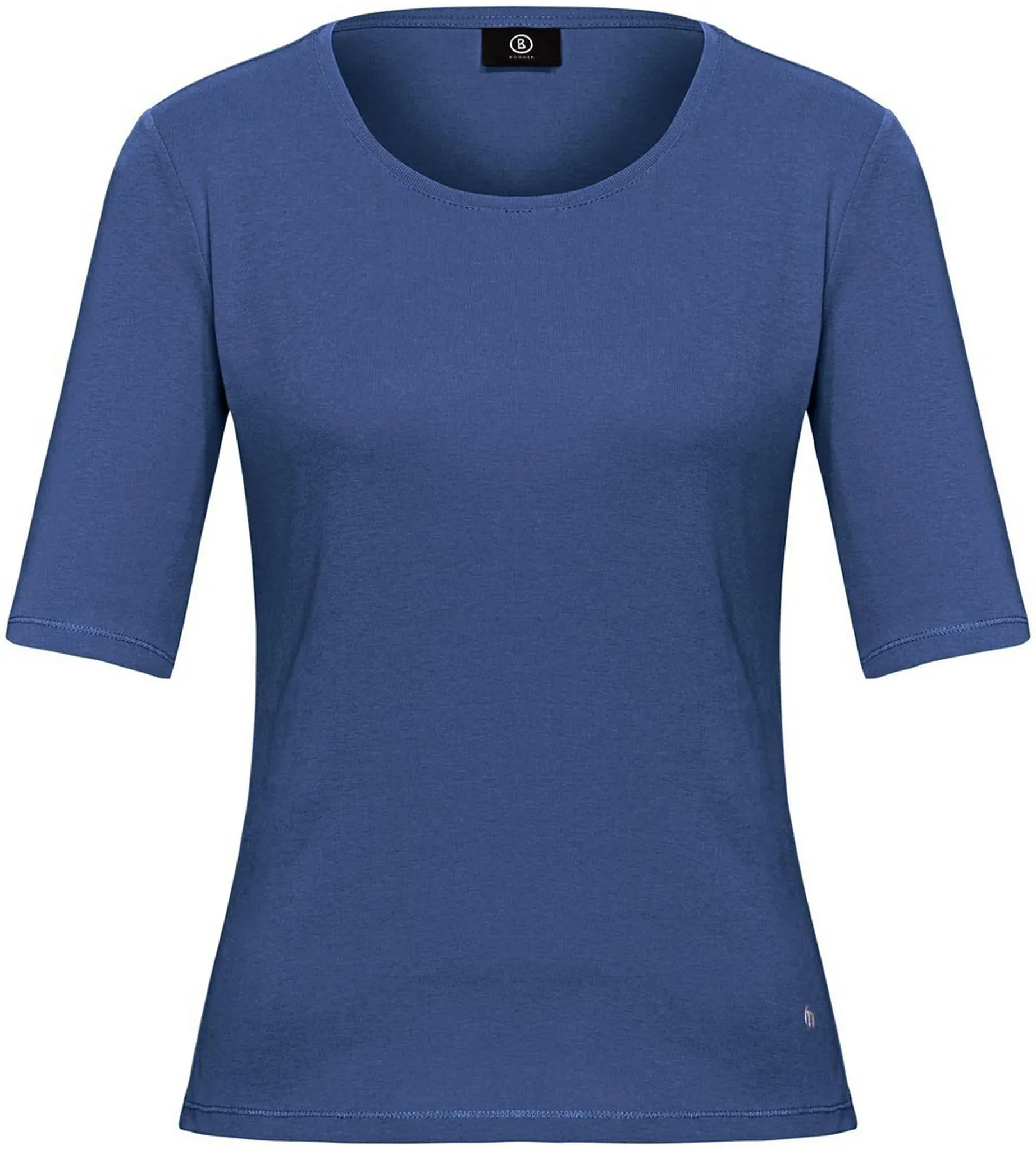 Rundhals-Shirt Modell Velvet Bogner blau