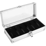 Uhrenbox - 6 Fächer - Silber