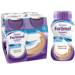 Fortimel Compact 2.4 Trinknahrung Cappuccino 4X125 ml Flüssigkeit