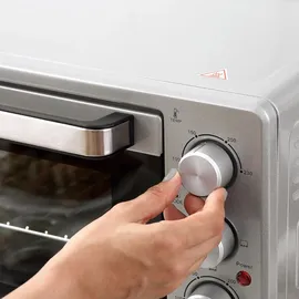 Homcom Minibackofen Metall Edelstahl Glas