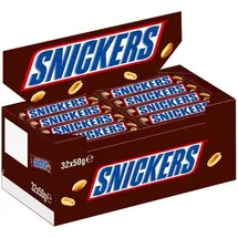 Snickers - Schokoriegel Schokolade - 32 Stück - Riegel