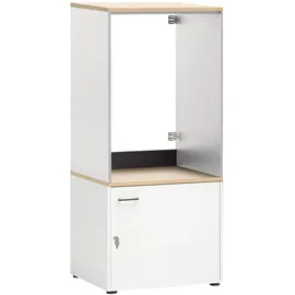 Schildmeyer Solea Waschmaschinenschrank 67,1 x 60 x 154,7 cm Weiß Holz/Kunststoff/Metall