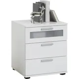 FMD furniture Nachttisch, Spanplatte, weiß, ca. 45x53,5x38 cm