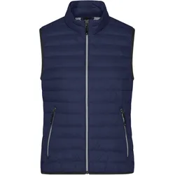 Damen Daunen Steppweste - Farbe grau, blau - Größe L