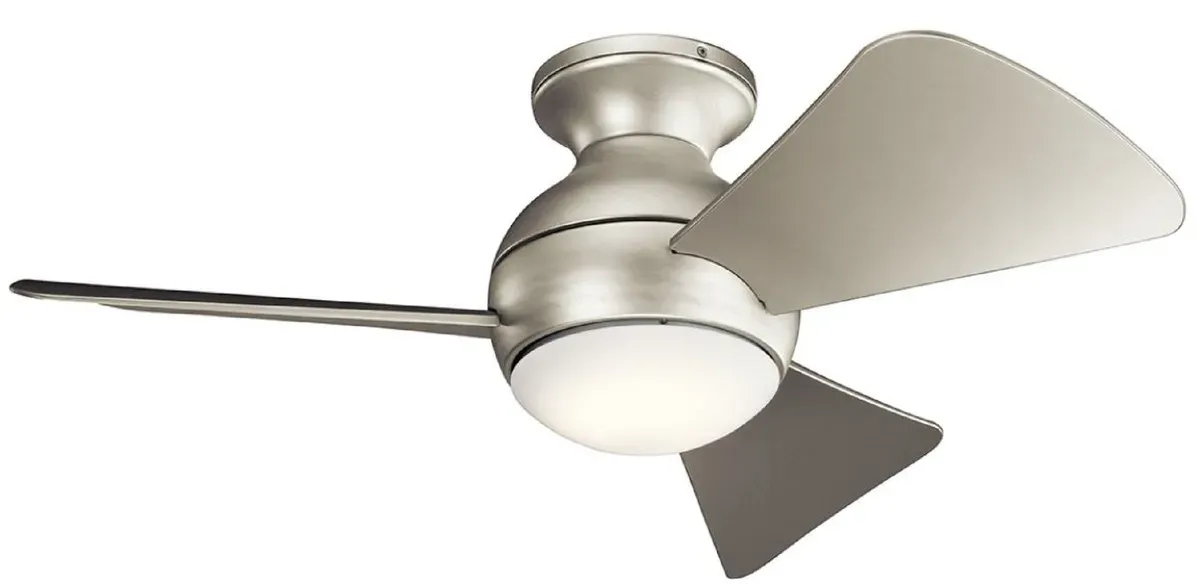Casa Padrino Luxus Deckenventilator Silber 86 x H. 28 cm - Moderner dimmbarer Ventilator mit LED Beleuchtung und Fernbedienung - Luxus Kollektion