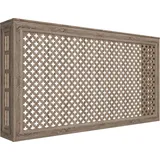 HEXIM Heizkörperverkleidung Gotica Lüftungsgitter, Landhausstil, hdf/mdf Holz foliert 90/120/150cm - Stella Kollektion:Eiche vintage) Komplettset - 90x60cm)