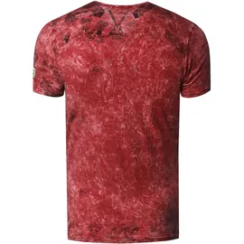 RUSTY NEAL T-Shirt RUSTY NEAL, Herren, Gr. 3XL, rot (weinrot), 100% Baumwolle, bedruckt, normal, Rundhals, Shirts T-Shirt, im coolen Used-Look-Design
