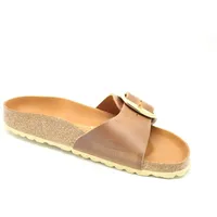 Birkenstock Madrid Big Buckle Nubukleder geölt schmal cognac 42