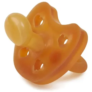 Grünspecht Naturprodukte GRÜNSPECHT Bio-Schnuller aus Naturkautschuk, BPA frei, ohne Farbstoffe, kiefergerechtes Saugteil, weiches Schild, Größe 1: 0-6 Monate (670-V1), braun