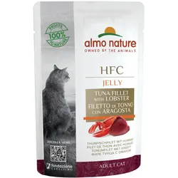 Almo Nature HFC Cuisine 55g Beutel Katzennassfutter 24 x 55 Gramm Thunfischfilet & Hummer