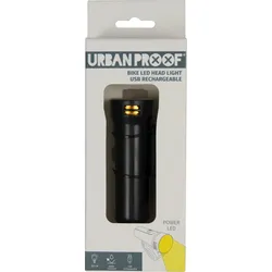 UrbanProof Wiederaufladbare Fahrradlampe mit Hoher Helligkeit schwarz|farblos NO SIZE