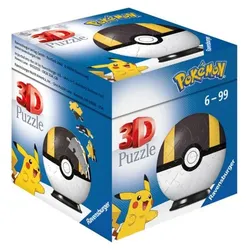 Ravensburger - 3D Puzzle-Ball - Pokémon Pokéballs - Hyperball, 54 Teile