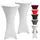 Beautissu Stehtischhusse Stella Weiß Ø 60-65 cm 2er Set
