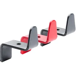 Tojo - Haken für angeber Garderobe, rot / anthrazit (3er-Set)