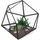 Relaxdays Pflanzenterrarium Glas & Zinn