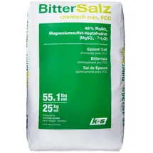 purux Bittersalz Magnesiumsulfat 25kg, MgSO4 Food Grade Epsom Salz