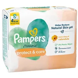 Pampers® Feuchttücher protect & care HarmonieTM 1-lagig weiß, 176 St.