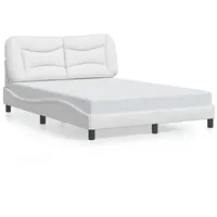 VidaXL Bettgestell ohne Matratze \"Hvar\" Weiß 120x200 cm Kunstleder