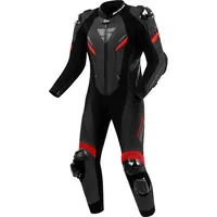 SHIMA Hyper RS perforierte 1-Teiler Motorrad Lederkombi, schwarz/rot, 58