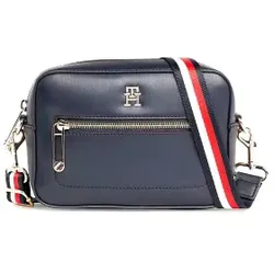 Tommy Hilfiger für Damen. AW0AW15864 Ikonische Umhängetasche mit markantem marineblauem Riemen (OSFA), Lässig, Polyurethan