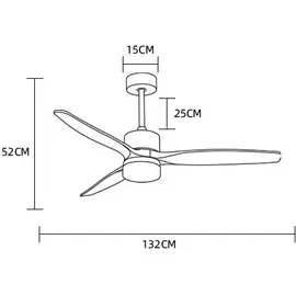 Immax Neo LITE 18W ELEGANTE LED/Deckenventilator silber/holz