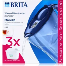 Brita Marella blau + 3 Kartuschen