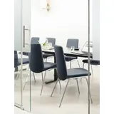 Polsterstuhl STRESSLESS "Laurel", blau (blau dinamica, chrom matt), B:57cm H:92cm T:59cm, Microfaser DINAMICA (88% Polyester, 12% Polyurethan), Stühle, Polsterstuhl, Low Back, Größe L, mit Beinen aus Stahl in Chrom matt