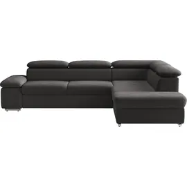 sit&more Eckcouch Kunstleder 2-Sitzer Schwarz