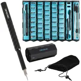 Cecotec Schraubendreher-Set PrecissionGyro 300 Infinity. 128-tlg., 120 CR-V-Bits, Hartschalenkoffer mit Sortierung, Bit-Magnetisierer, Sicherungsverschluss, für Haushalt, Smartphone & Tablet