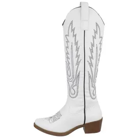 Ital-Design Cowboyboots Damen Weiß 36