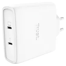 Trust USB Ladegerät 100 W mit 2 Ports), Schnellladung Weiß
