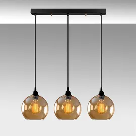 Opviq 3-flg. 70 cm rund Gold/Schwarz/Transparent