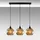 Opviq 3-flg. 70 cm rund Gold/Schwarz/Transparent