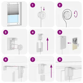 vidaXL Plissee Anthrazit 40x150 cm Stoffbreite 39,4 cm Polyester