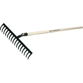 SHW Schmiedetechnik Bau-/Gartenrechen 16 Zinken, m. Stiel 150cm