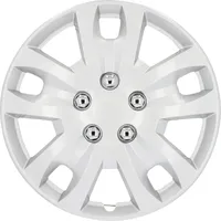 CARTREND Radzierblenden Hockenheim 35 cm (14 Zoll) silber 4 Stück