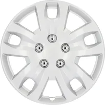 CARTREND Radzierblenden Hockenheim 35 cm (14 Zoll) silber 4 Stück