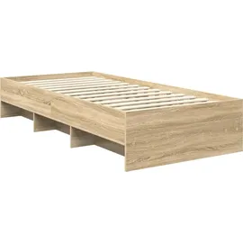 vidaXL Bettrahmen mit Kopfteil Sonoma-Eiche 80 x 200 cm Holzwerkstoff
