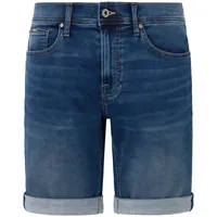 Pepe Jeans Jeansshorts mit umgeschlagenem Bund blau