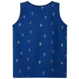 vidaXL Kinder-Tanktop Dunkelblau 116 – Weich & mit coolem Eis-Print - 116