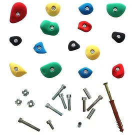 Klettergriff-Set Mittel Klettergriff Grün