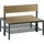 C+P Umkleidesitzbank Basic Plus 100 x 76 x 79,6 cm schwarzgrau/Eiche Sereno