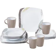 Brunner Khadì Campinggeschirr Set 16-tlg. braun/weiß