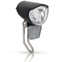 Bestlivings Fahrrad-Frontlicht Fahhradlicht - 05261, LED Fahrrad Scheinwerfer 75 Lux für Nabendynamo - Fahrradlampe mit Lichtautomatik und Standlicht - Frontlicht, StVZO zugelassen schwarz für Dynamo