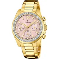 Festina Boyfriend Collection«, Quarzuhr, Armbanduhr, Damenuhr, Edelstahlarmband, analog,Stoppfunktion