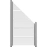 GROJA Glas Sichtschutz 90 x 180 cm Silber